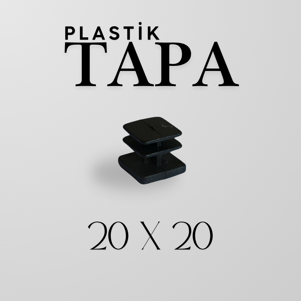 Plastik Tapa 20×20 | Profil ve Boru Uyumlu Endüstriyel Kör Tapa
