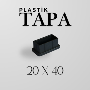 Plastik Tapa 20×40 | Profil ve Boru Uyumlu Endüstriyel Kör Tapa