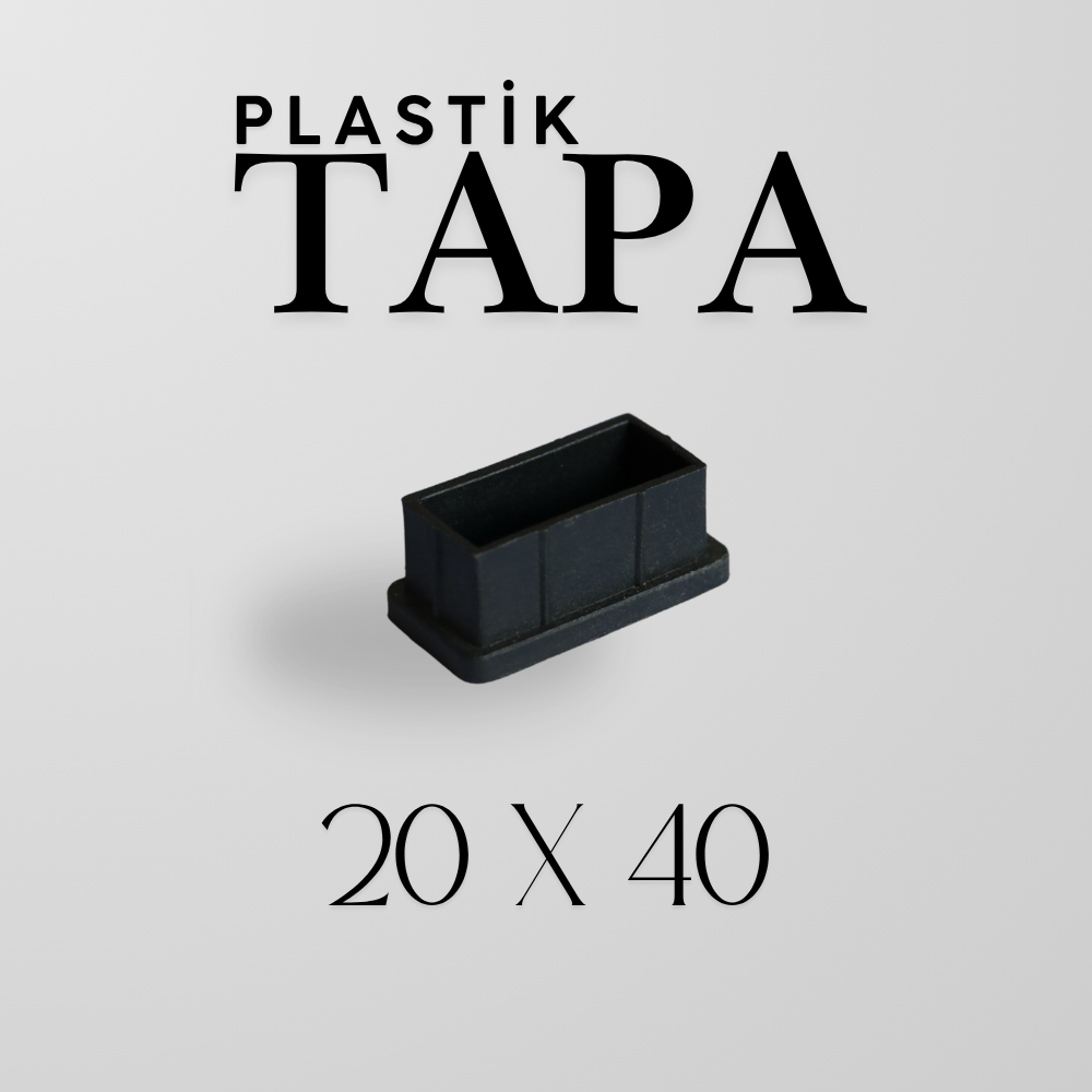 Plastik Tapa 20×40 | Profil ve Boru Uyumlu Endüstriyel Kör Tapa