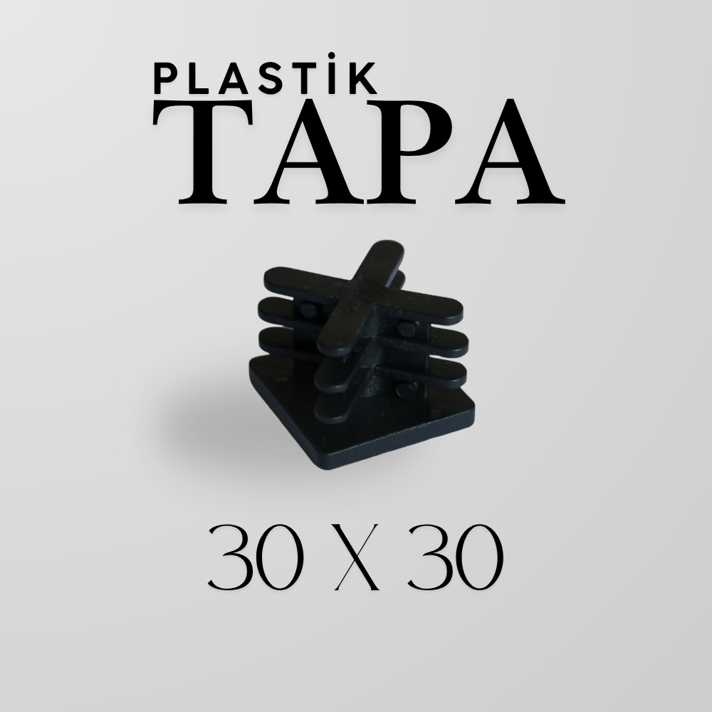 Plastik Tapa 30×30 | Profil ve Boru Uyumlu Endüstriyel Kör Tapa