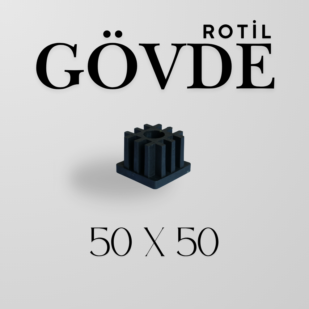 50×50 Dişli Plastik Gövde | Profil Uyumlu Ayak Bağlantı Parçası
