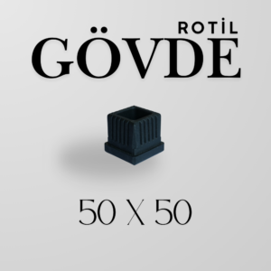 50×50 Dişli Plastik Gövde | Profil Uyumlu Ayak Bağlantı Parçası
