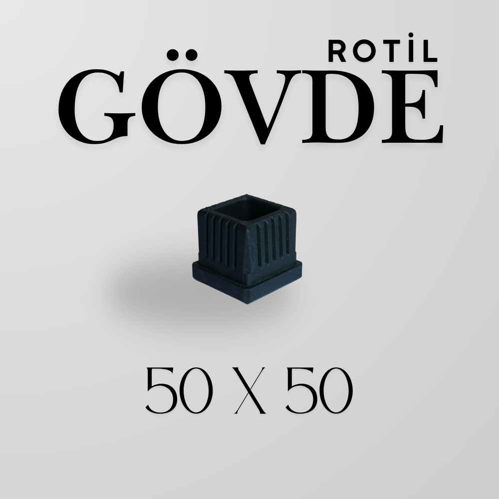 50×50 Dişli Plastik Gövde | Profil Uyumlu Ayak Bağlantı Parçası