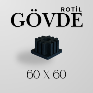 60×60 Dişli Plastik Gövde | Profil Uyumlu Ayak Bağlantı Parçası
