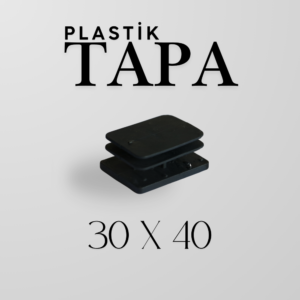 Plastik Tapa 30×40 | Profil ve Boru Uyumlu Endüstriyel Kör Tapa