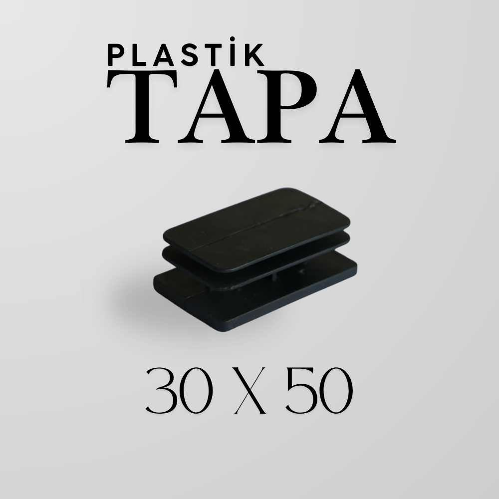 Plastik Tapa 30×50 | Profil ve Boru Uyumlu Endüstriyel Kör Tapa
