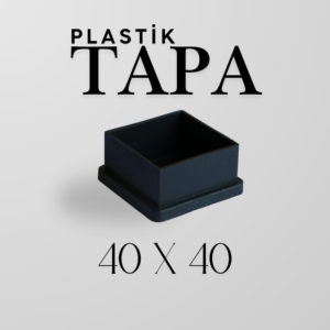 Plastik Tapa 40×40 | Profil ve Boru Uyumlu Endüstriyel Kör Tapa