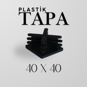Plastik Tapa 40×40 | Profil ve Boru Uyumlu Endüstriyel Kör Tapa