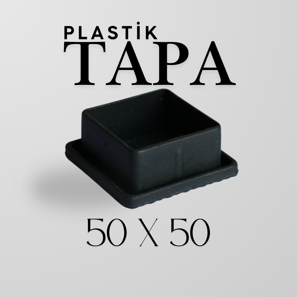Plastik Tapa 50×50 | Profil ve Boru Uyumlu Endüstriyel Kör Tapa