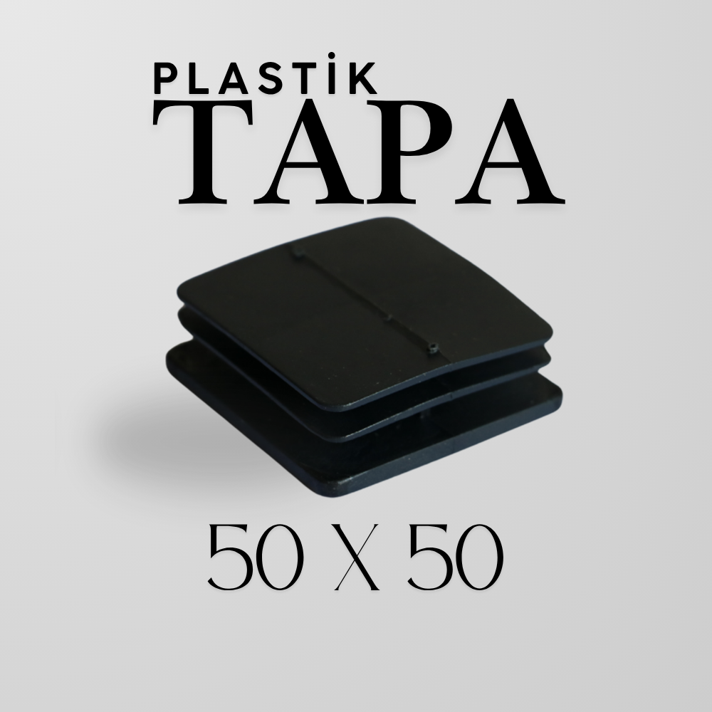 Plastik Tapa 50×50 | Profil ve Boru Uyumlu Endüstriyel Kör Tapa