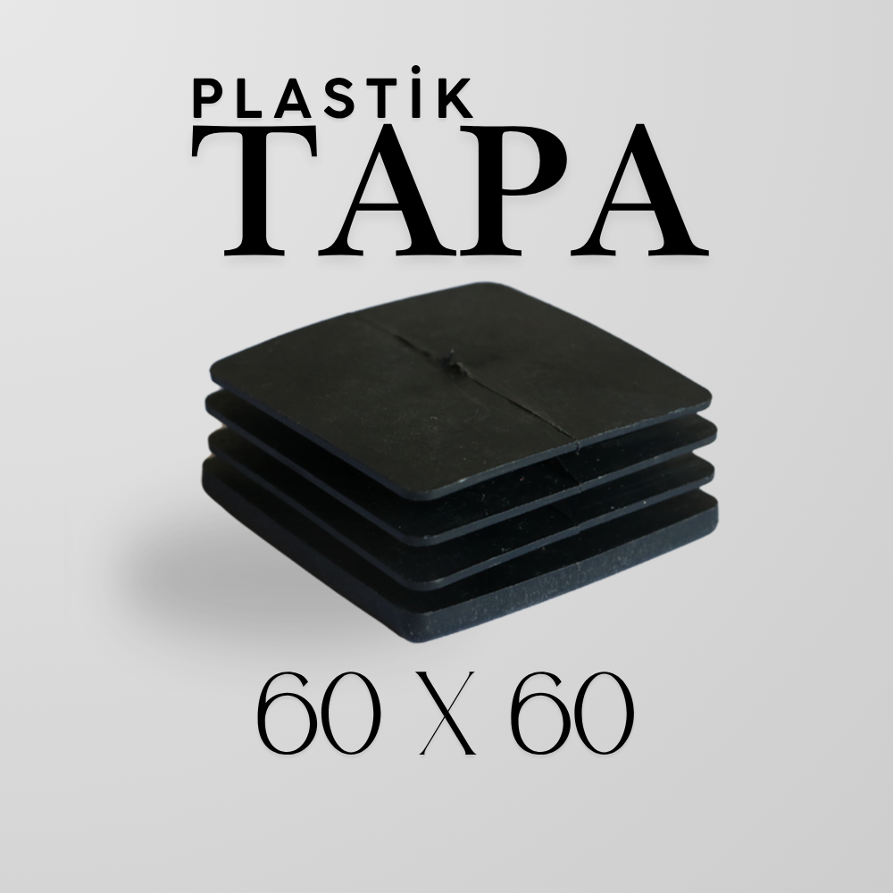 Plastik Tapa 60×60 | Profil ve Boru Uyumlu Endüstriyel Kör Tapa