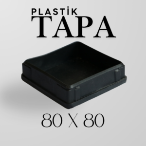 Plastik Tapa 80×80 | Profil ve Boru Uyumlu Endüstriyel Kör Tapa