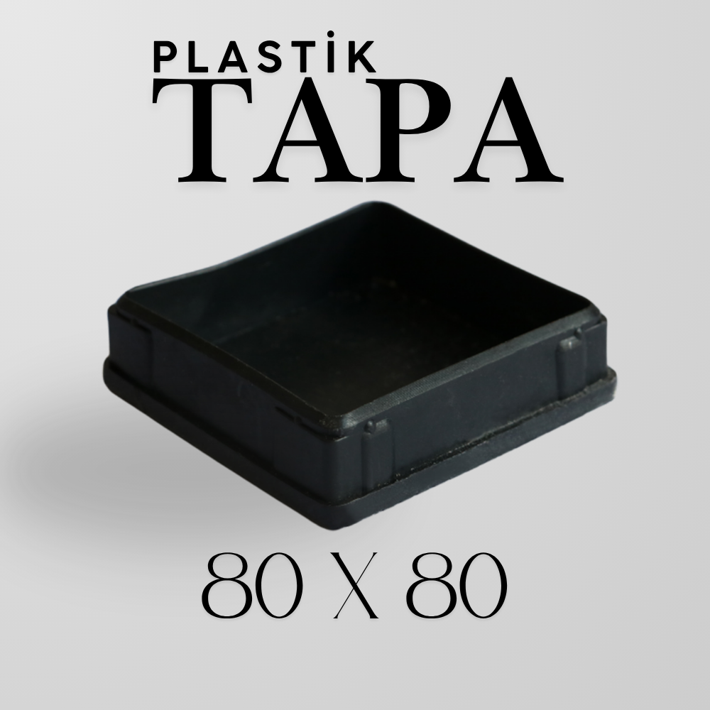 Plastik Tapa 80×80 | Profil ve Boru Uyumlu Endüstriyel Kör Tapa