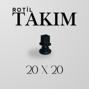 Rotil Takım 20×20 mm | Ayarlanabilir Makine Ayağı ve Denge Parçası
