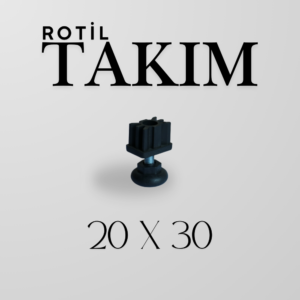 Rotil Takım 20×30 mm | Ayarlanabilir Makine Ayağı ve Denge Parçası