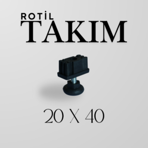 Rotil Takım 20×40 mm | Ayarlanabilir Makine Ayağı ve Denge Parçası