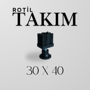 Rotil Takım 30×40 mm | Ayarlanabilir Makine Ayağı ve Denge Parçası