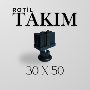 Rotil Takım 30×50 mm | Ayarlanabilir Makine Ayağı ve Denge Parçası