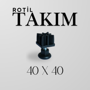Rotil Takım 40×40 mm | Ayarlanabilir Makine Ayağı ve Denge Parçası