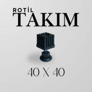 Rotil Takım 40×40 mm | Ayarlanabilir Makine Ayağı ve Denge Parçası