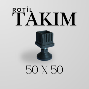 Rotil Takım 50×50 mm | Ayarlanabilir Makine Ayağı ve Denge Parçası