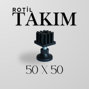 Rotil Takım 50×50 mm | Ayarlanabilir Makine Ayağı ve Denge Parçası