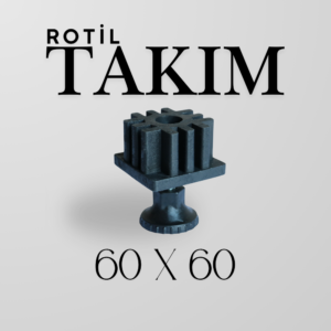 Rotil Takım 60×60 mm | Ayarlanabilir Makine Ayağı ve Denge Parçası