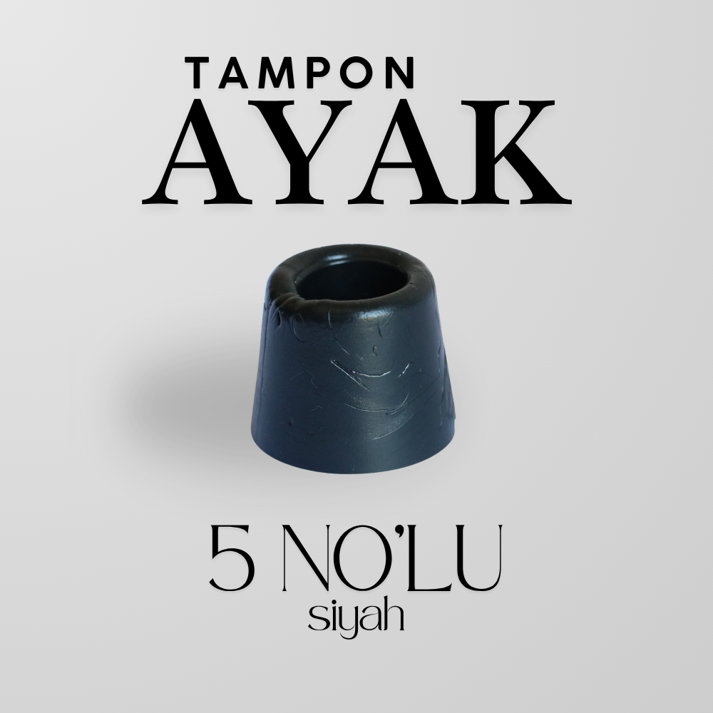 Tampon Ayak 5 No Siyah | Darbe ve Çizilmeye Karşı